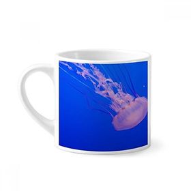 Dıythinker 170 ml Beyaz Tropik Deniz Deniz Organizması Deniz Anası Mini Kahve Seramik Kupa