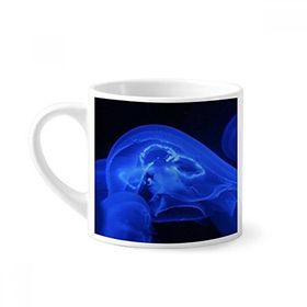 Dıythinker 170 ml Beyaz Tropikal Deniz Anası Deniz Organizması Mini Kahve Seramik Kupa