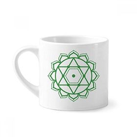Dıythinker 170 ml Çiçek Desenli Geometri Yıldız Sembollü Mini Beyaz Çömlekçilik Seramik Saplı Kupa