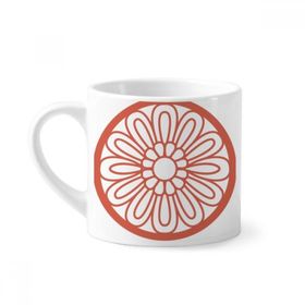 Dıythinker 170 ml Çin Çin Kırmızı Çiçek Geleneksel Desen Mini Beyaz Çömlekçilik Seramik Saplı Kupa