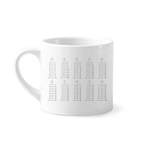 Dıythinker 170 ml Çoğaltma Masası Matematik Çalışma Numarası Mini Beyaz Çömlek Seramik Saplı Kupa