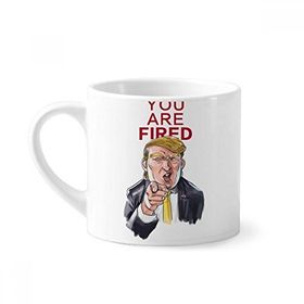 Dıythinker 170 ml İlginç Amerikan Başkanı Trump Resim Mini Beyaz Çömlek Seramik Saplı Kupa