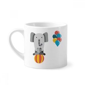 Dıythinker 170 ml İnanılmaz Komik Balon Fil İllüstrasyon Mini Beyaz Çömlekçilik Seramik Saplı Kupa
