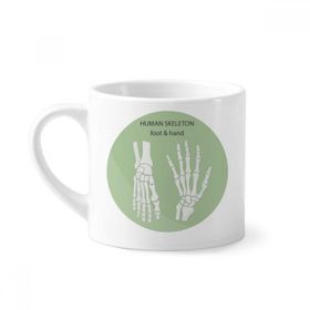Dıythinker 170 ml İnsan İskeleti El ve Ayak Mini Beyaz Çömlekçilik Seramik Saplı Kupa