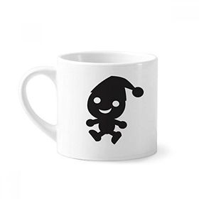 Dıythinker 170 ml Şapka Happy Fear Cadılar Bayramı Mini Beyaz Çömlekçilik Seramik Saplı Kupa