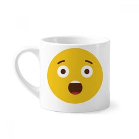 Dıythinker 170 ml Şok Şok Şaşırtıcı Sarı Sevimli Online Sohbet Mini Beyaz Çömlekçilik Seramik Saplı Kupa