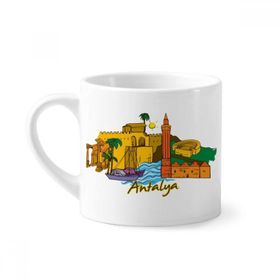 Dıythinker 170 ml Türkiye Antalya Burdur Suluboya Mini Beyaz Çömlek Seramik Saplı Kupa