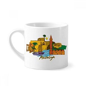 Dıythinker 170 ml Türkiye Antalya Burdur Suluboya Mini Beyaz Çömlek Seramik Saplı Kupa
