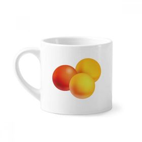 Dıythinker 170 ml Turuncu Hap Sağlık Ürünleri Desen Mini Beyaz Çömlekçilik Seramik Saplı Kupa