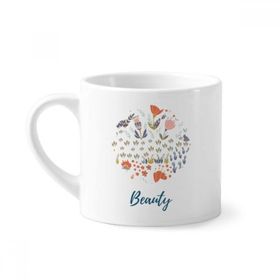 Dıythinker 170 ml Turuncu Toz Çiçek Bitki Boyası Mini Beyaz Çömlekçilik Seramik Saplı Kupa