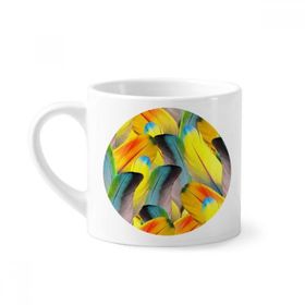 Dıythinker 170 ml Tüy Renkli Çiçek Güneş Işığı Mini Beyaz Çömlekçilik Seramik Saplı Kupa