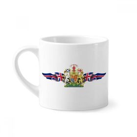 Dıythinker 170 ml Uk Ulusal Amblem Ülke Sembolü Mini Beyaz Çömlekçilik Seramik Saplı Kupa