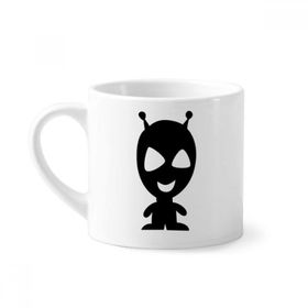 Dıythinker 170 ml Universe Alien Monster Alien Mini Beyaz Çömlekçilik Seramik Saplı Kupa