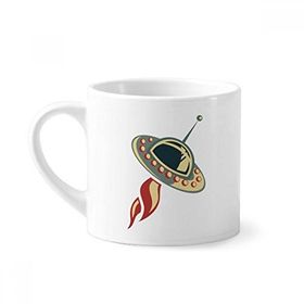Dıythinker 170 ml Universe Alien Monster Ufo Mini Beyaz Çömlekçilik Seramik Saplı Kupa
