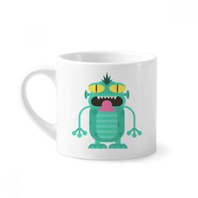 Dıythinker 170 ml Universe And Alien Creature Mini Beyaz Çömlekçilik Seramik Saplı Kupa
