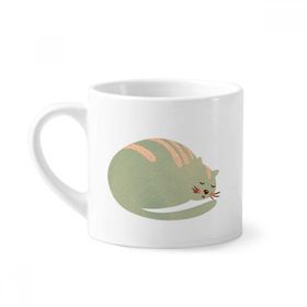 Dıythinker 170 ml Uykulu Kedi Hayvan Evcil Hayvan Suluboya Mini Beyaz Çömlekçilik Seramik Saplı Kupa