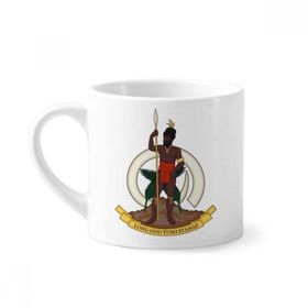 Dıythinker 170 ml Vanuatu Okyanusya Ulusal Amblem Mini Beyaz Çömlek Seramik Saplı Kupa