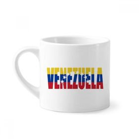 Dıythinker 170 ml Venezuela Ülke Bayrağı İsim Mini Beyaz Çömlekçilik Seramik Saplı Kupa