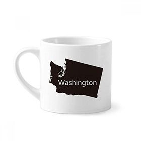 Dıythinker 170 ml Washington Amerika Birleşik Devletleri Haritası Mini Beyaz Çömlekçilik Seramik Saplı Kupa