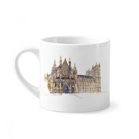 Dıythinker 170 ml Westminster Abbeyof London Mini Beyaz Çömlekçilik Seramik Saplı Kupa