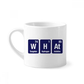 Dıythinker 170 ml What Chemical Element Science Mini Beyaz Çömlekçilik Seramik Saplı Kupa
