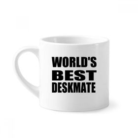 Dıythinker 170 ml World's Best Deskmate Mezuniyet Sezonu Mini Beyaz Çömlek Seramik Saplı Kupa