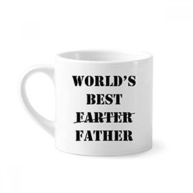 Dıythinker 170 ml Worldâ€s Best Father Festival Alıntı Mini Beyaz Çömlek Seramik Saplı Kupa
