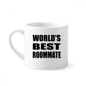 Dıythinker 170 ml World's Best Roommate Mezuniyet Sezonu Mini Beyaz Çömlekçilik Seramik Saplı Kupa