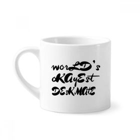 Dıythinker 170 ml World's Okayest Deskmate Mezuniyet Sezonu Mini Beyaz Çömlek Seramik Saplı Kupa