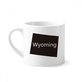 Dıythinker 170 ml Wyoming Amerika Birleşik Devletleri Mini Beyaz Çömlekçilik Seramik Saplı Kupa