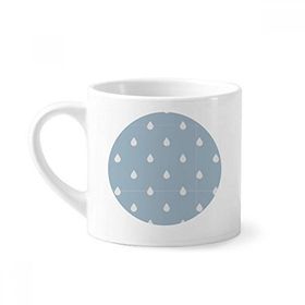 Dıythinker 170 ml Yağmur Damlası Hava Bulut Desenli Mini Beyaz Çömlekçilik Seramik Saplı Kupa