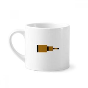 Dıythinker 170 ml Yaz Yelkenrengi Fort Pixel Mini Beyaz Çömlekçilik Seramik Saplı Kupa