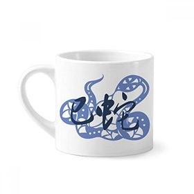 Dıythinker 170 ml Yeni Yılan Hayvan Çin Zodyak Mini Beyaz Çömlekçilik Seramik Saplı Kupa