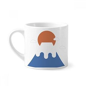 Dıythinker 170 ml Yerel Japon Güneş Yükselme Mini Beyaz Çömlekçilik Seramik Saplı Kupa