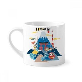 Dıythinker 170 ml Yerel Japon Seyahat Gezi Mini Beyaz Çömlekçilik Seramik Saplı Kupa