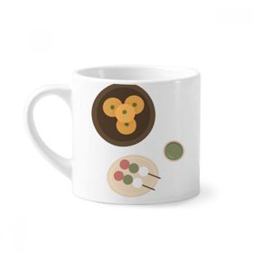 Dıythinker 170 ml Yerel Japon Yiyecek Atıştırmalık Mini Beyaz Çömlekçilik Seramik Saplı Kupa