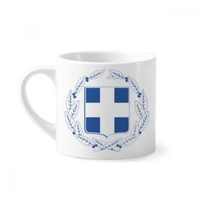 Dıythinker 170 ml Yunanistan Avrupa Ulusal Amblem Mini Beyaz Çömlekçilik Seramik Saplı Kupa