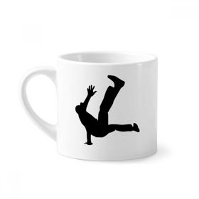 Dıythinker 170 ml Zıplama Dansçı Spor Hip Hop Mini Beyaz Çömlekçilik Seramik Saplı Kupa