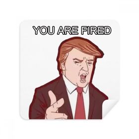 Dıythinker 2 Adet Süet Kumaş America American President Çizgi Film Resim Gözlükleri Temizleme Bezi Telefon Ekran Temizleyici