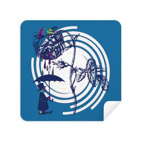 Dıythinker 2 Adet Süet Kumaş Bitki Yaprakları Gül Şemsiye Şapka Çiçek Gözlükleri Temizleme Bezi Telefon Ekran Temizleyici