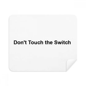 Dıythinker 2 Adet Süet Kumaş Don'T Touch Switch Siyah Sembol Telefon Ekran Temizleyici ve Gözlük Temizleme Bezi