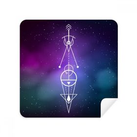 Dıythinker 2 Adet Süet Kumaş Evren Totem Geometri Uzaylı Üçgen Gözlük Temizleme ve Bezi Telefon Ekran Temizleyici