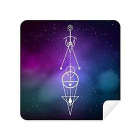 Dıythinker 2 Adet Süet Kumaş Evren Totem Geometri Uzaylı Üçgen Gözlük Temizleme ve Bezi Telefon Ekran Temizleyici