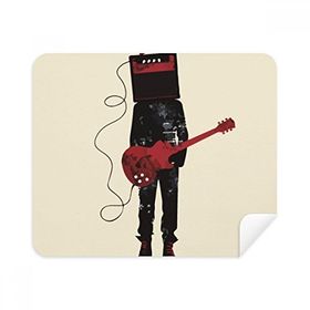 Dıythinker 2 Adet Süet Kumaş Gitar Müzik Enstrümanları Çılgın Adam Telefon Ekran Temizleyici ve Gözlük Temizleme Bezi