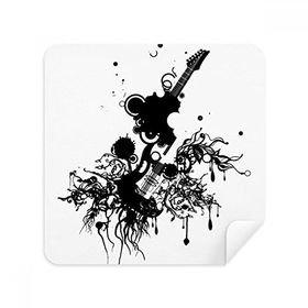 Dıythinker 2 Adet Süet Kumaş Gitar Müzik Enstrümanları Çılgın Desenli Telefon Ekran Temizleyici ve Gözlük Temizleme Bezi