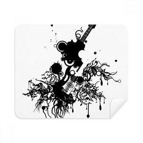 Dıythinker 2 Adet Süet Kumaş Gitar Müzik Enstrümanları Çılgın Desenli Telefon Ekran Temizleyici ve Gözlük Temizleme Bezi