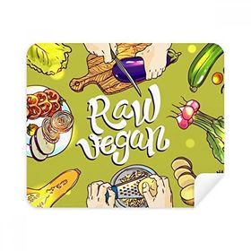 Dıythinker 2 Adet Süet Kumaş Ham Vegan Sebze Patates Domates Telefon Ekran Temizleyici ve Gözlük Temizleme Bezi