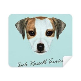 Dıythinker 2 Adet Süet Kumaş Jack Russell Terrier Köpek Hayvan Hayvan Telefon Ekran Temizleyici ve Gözlük Temizleme Bezi