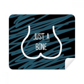 Dıythinker 2 Adet Süet Kumaş Just Bone Komik Çizim Mavi Gözlük Temizleme Bezi ve Telefon Ekran Temizleyici