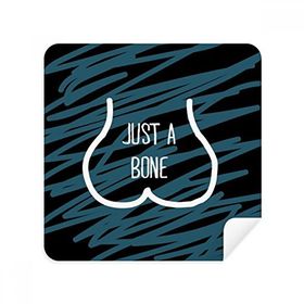 Dıythinker 2 Adet Süet Kumaş Just Bone Komik Çizim Mavi Gözlük Temizleme Bezi ve Telefon Ekran Temizleyici
